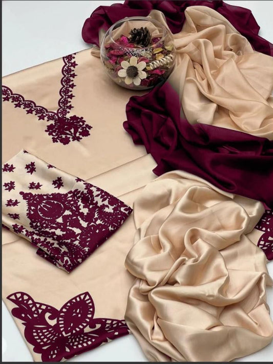 CHINA SILK SKIN MAHROON BUNCH