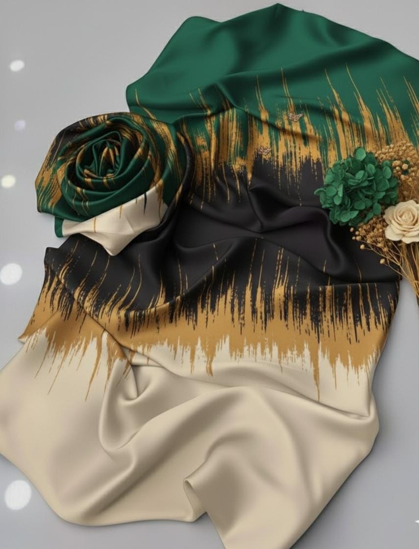 CHINA SILK GREEN MULTI