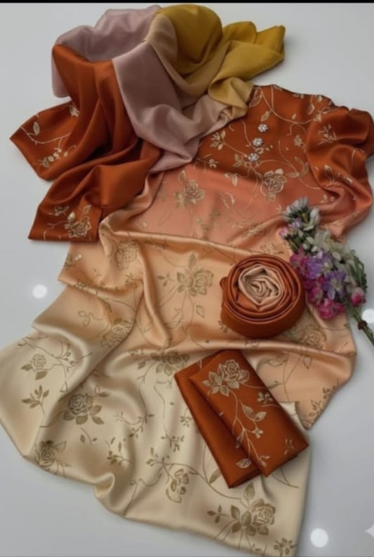 CHINA SILK COPPER THREE TONE