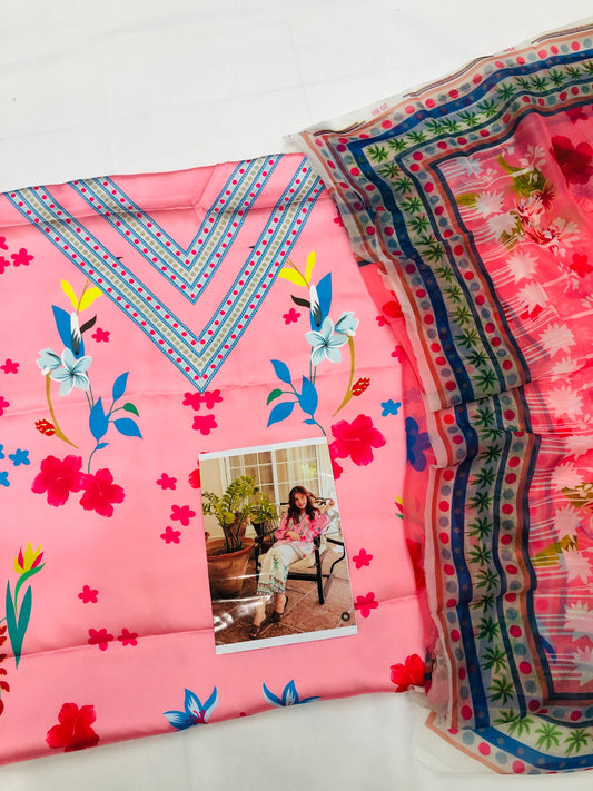 PREMIUM PINK DANANEER SILK DRESS