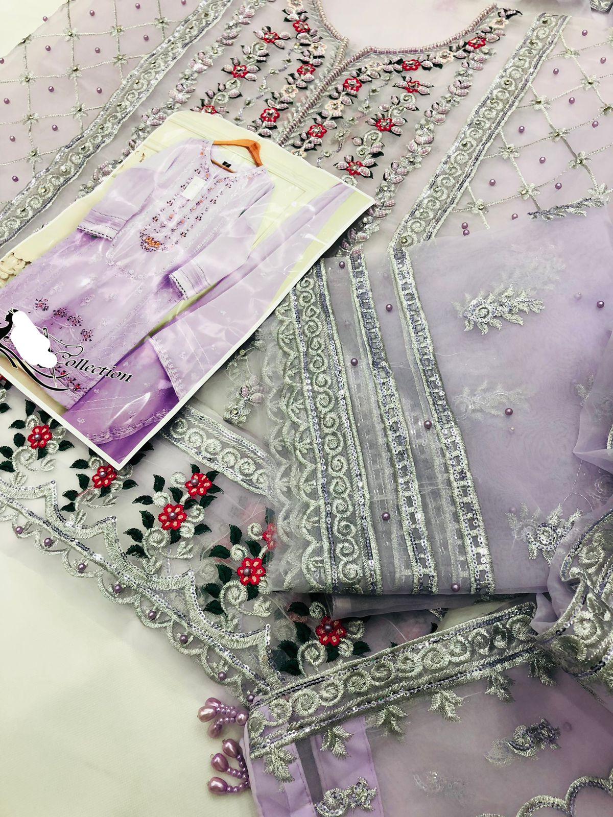 AGHA NOOR LILAC - SR FABRICS