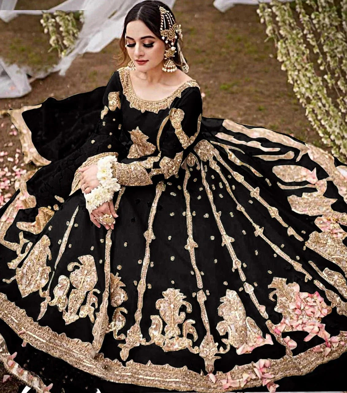 AIMAN KHAN BLACK - SR FABRICS