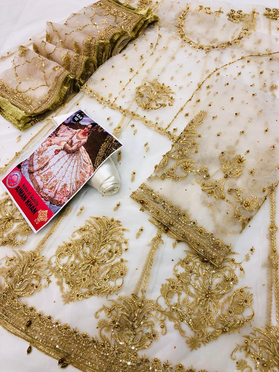 AIMAN KHAN WHITE - SR FABRICS