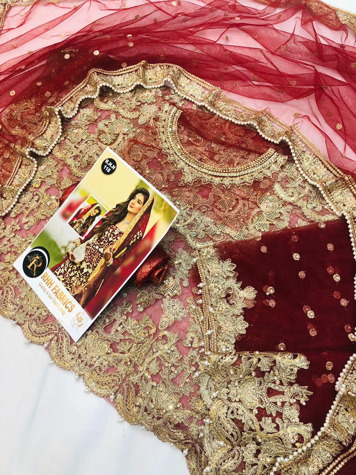 ARIF RIAZ MAHROON SHALWAR KAMEEZ - SR FABRICS