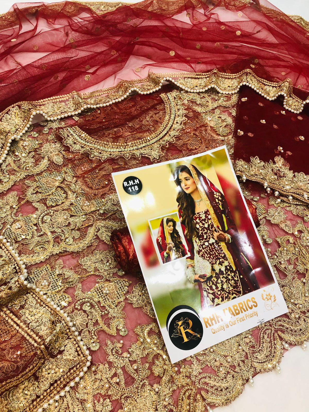 ARIF RIAZ MAHROON SHALWAR KAMEEZ - SR FABRICS