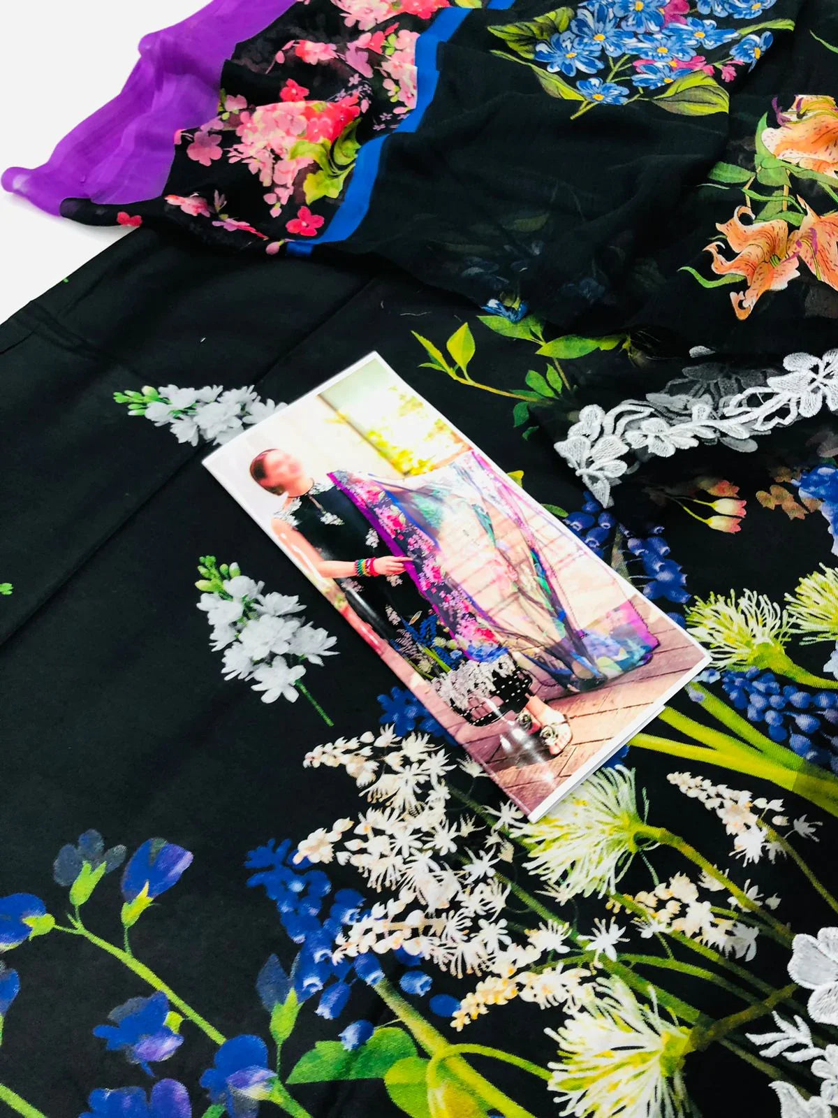 ASIFA AND NABEEL BLACK DIGITAL LAWN - SR FABRICS