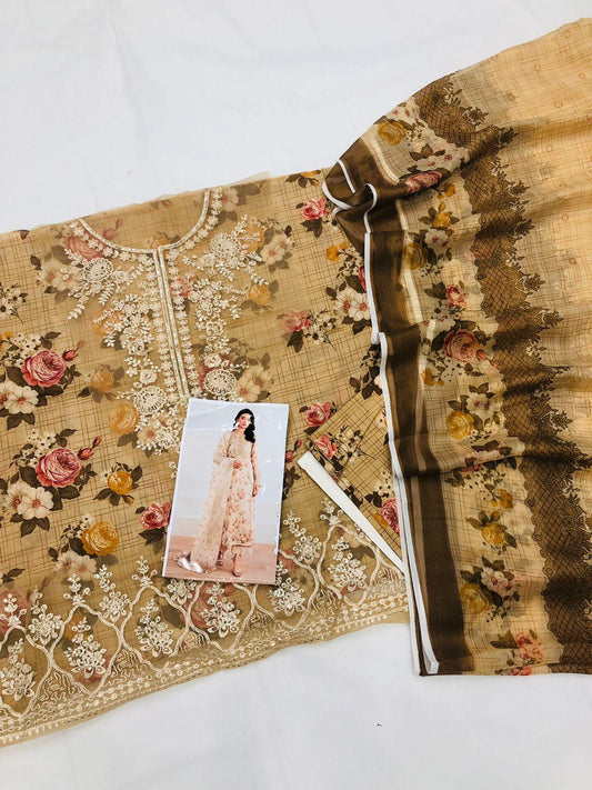 BAROQUE COFFE DIGITAL LAWN - SR FABRICS