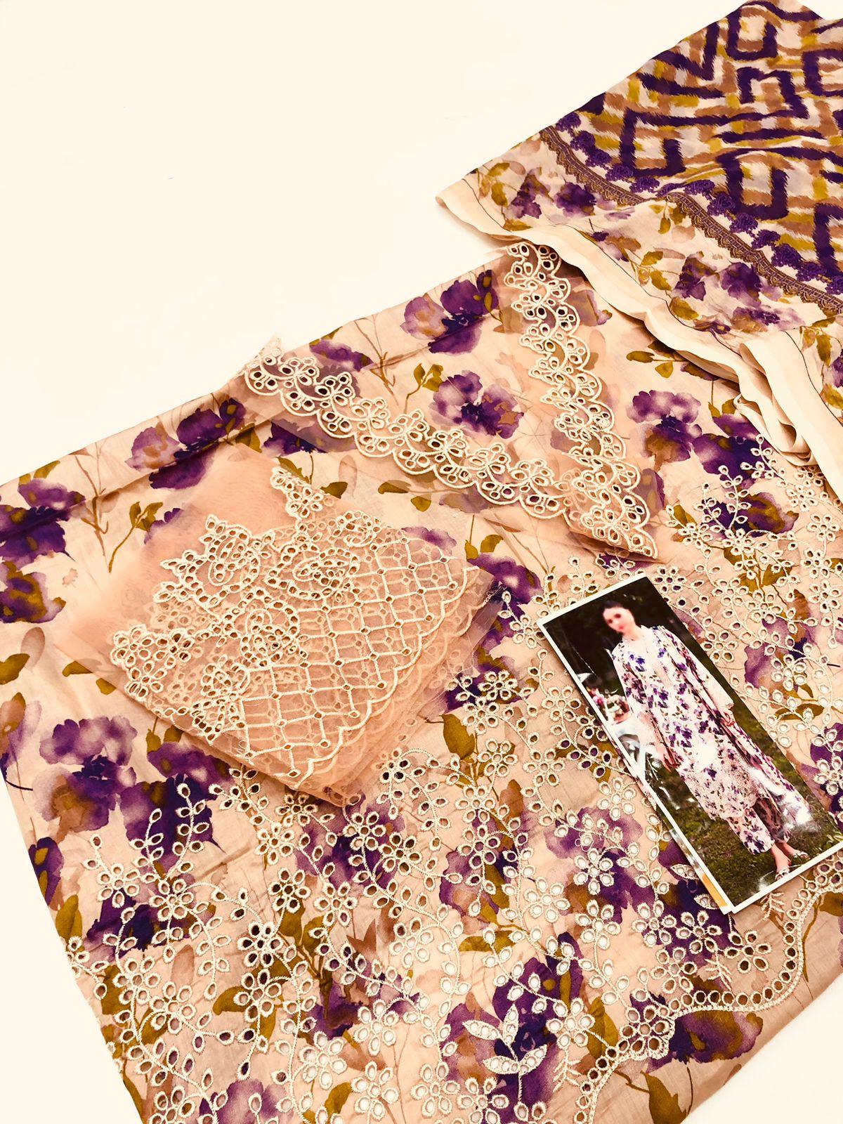 BAROQUE FLORAL CHICKEN KARI LAWN - SR FABRICS