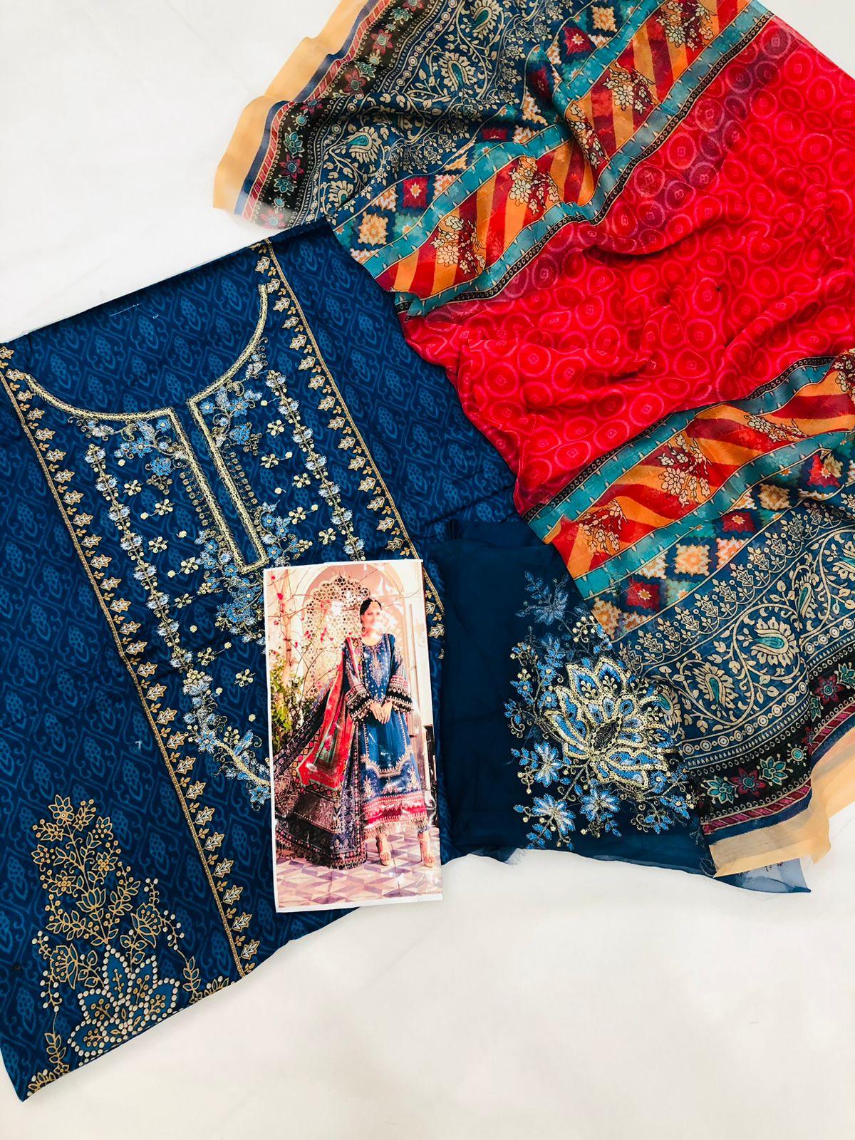 BLUE MB LAWN - SR FABRICS