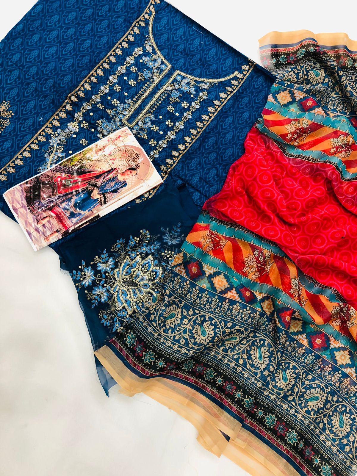BLUE MB LAWN - SR FABRICS