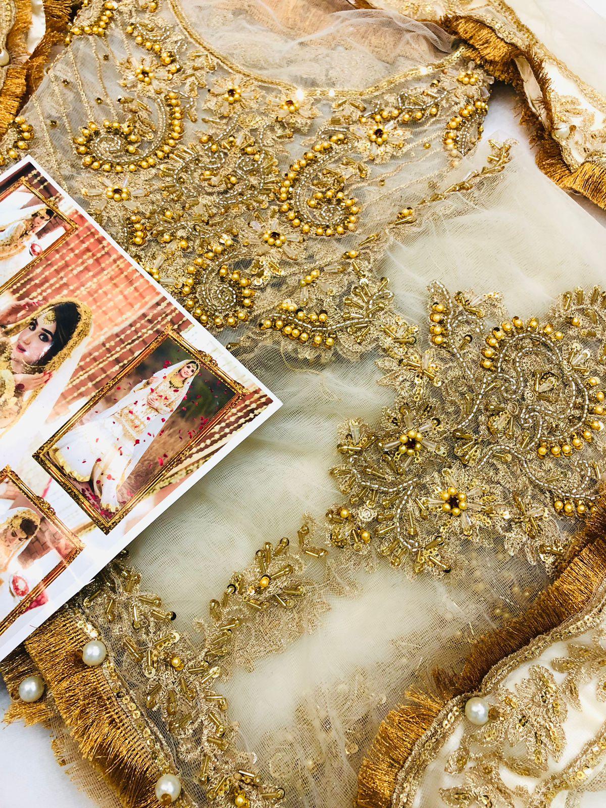 BRIDAL OFF WHITE GARARA - SR FABRICS