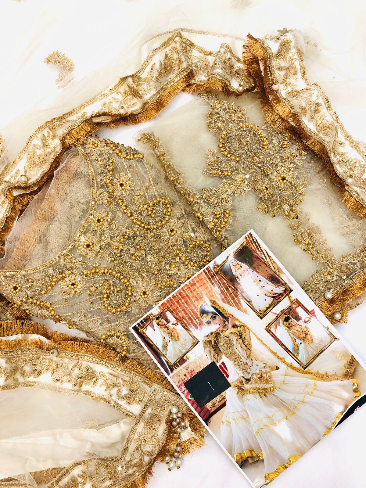 BRIDAL OFF WHITE GARARA - SR FABRICS