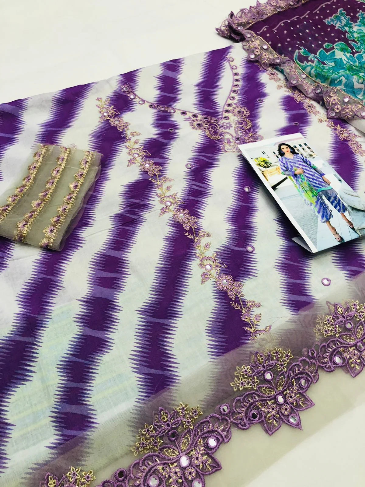 CHARIZMA ZEBRA PURPLE LAWN - SR FABRICS