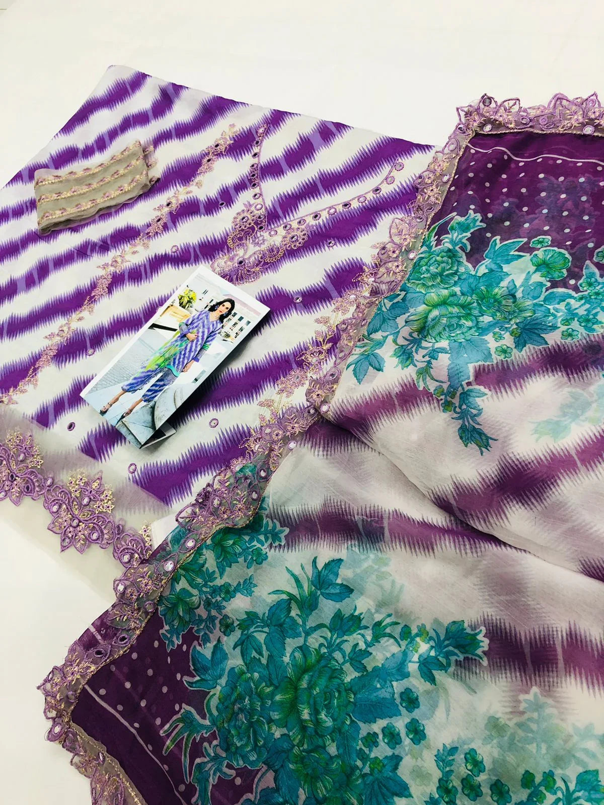 CHARIZMA ZEBRA PURPLE LAWN - SR FABRICS