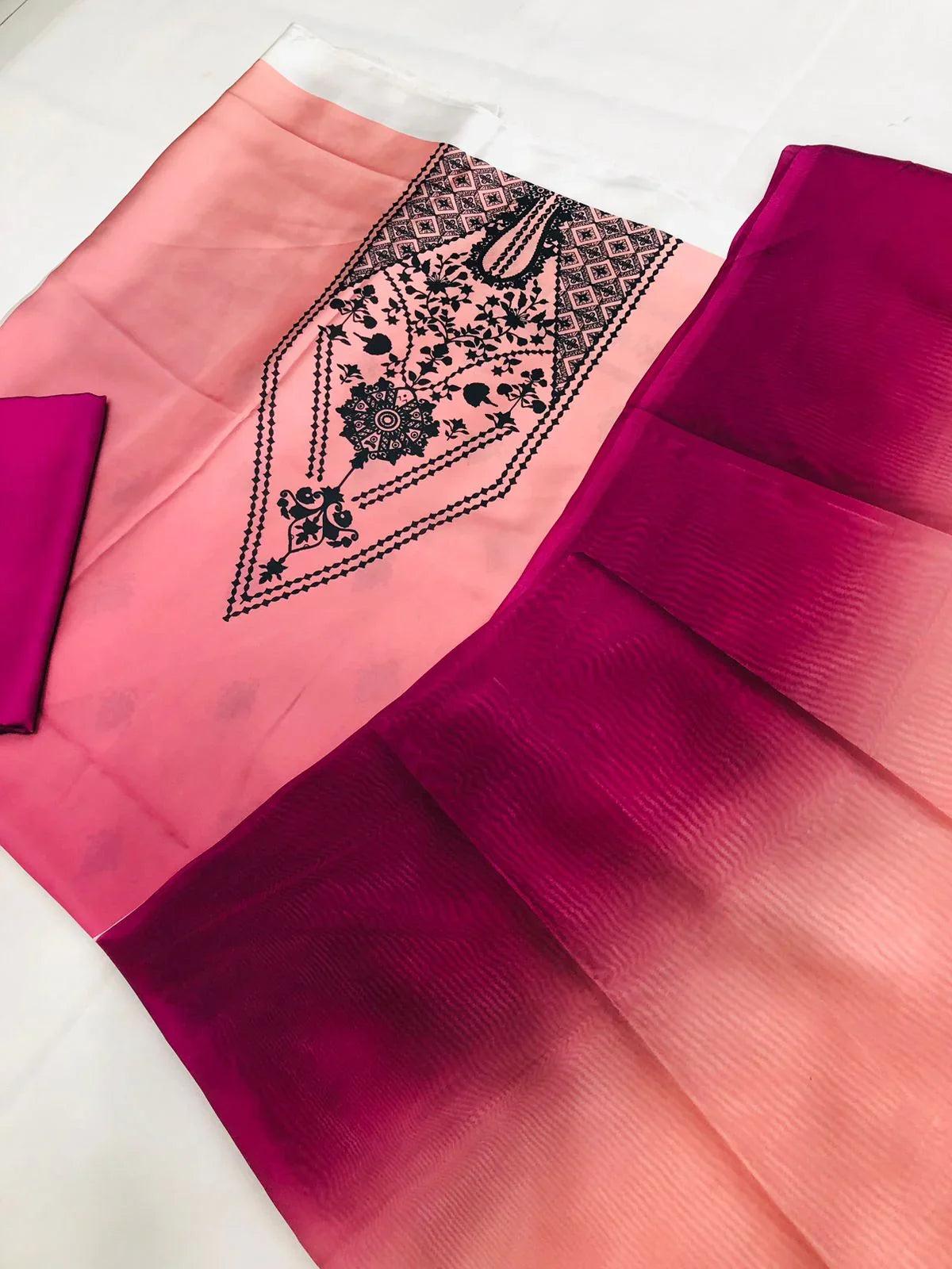 CHINA SILK PINK DRESS - SR FABRICS