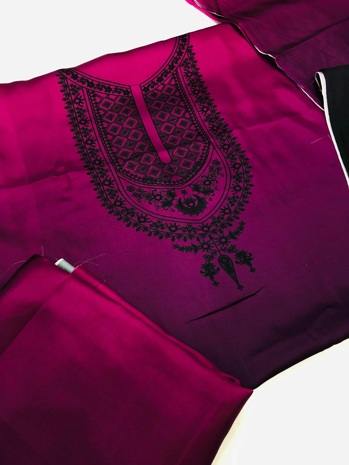 CHINA SILK PURPLE DRESS - SR FABRICS