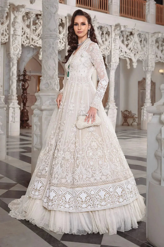 CREAM WHITE HEAVY NET MAKSI - SR FABRICS