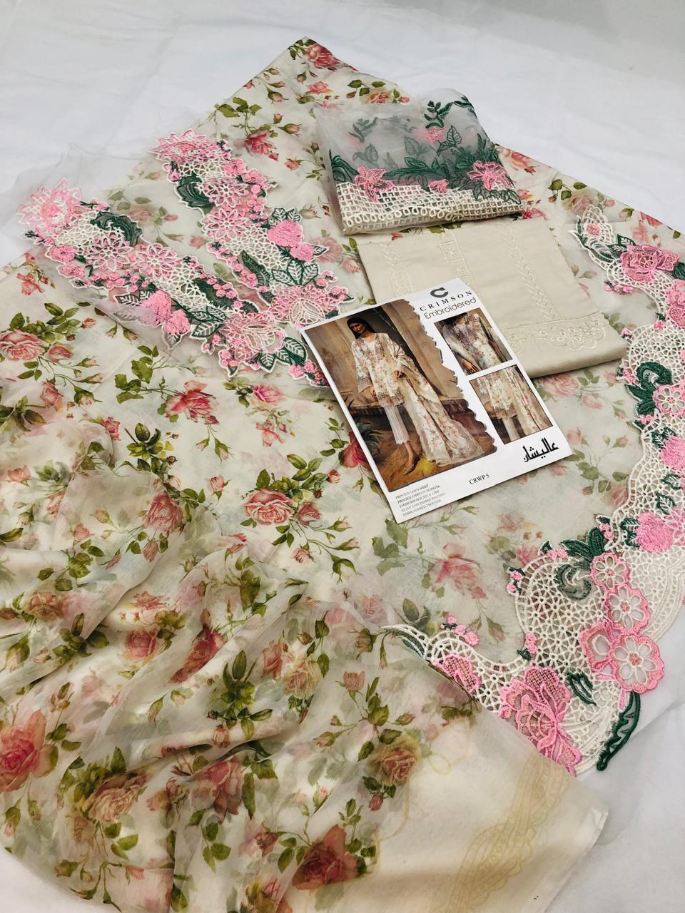 CRIMSON DIGITAL LAWN - SR FABRICS