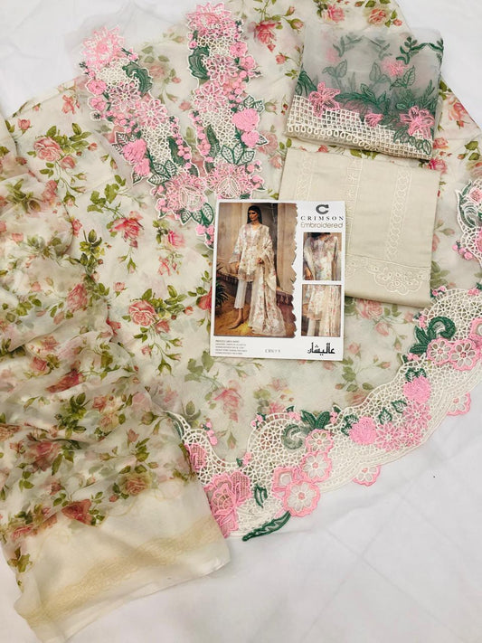 CRIMSON DIGITAL LAWN - SR FABRICS