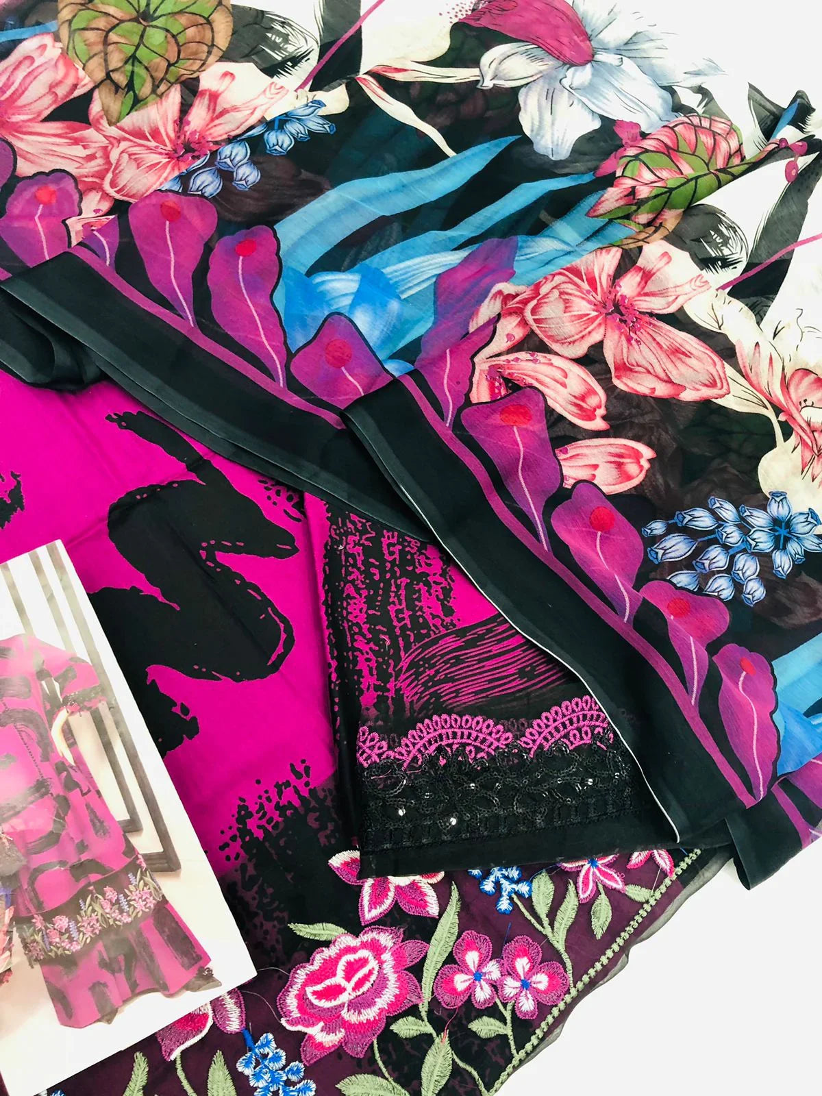 DIGITAL PURPLE LAWN - SR FABRICS