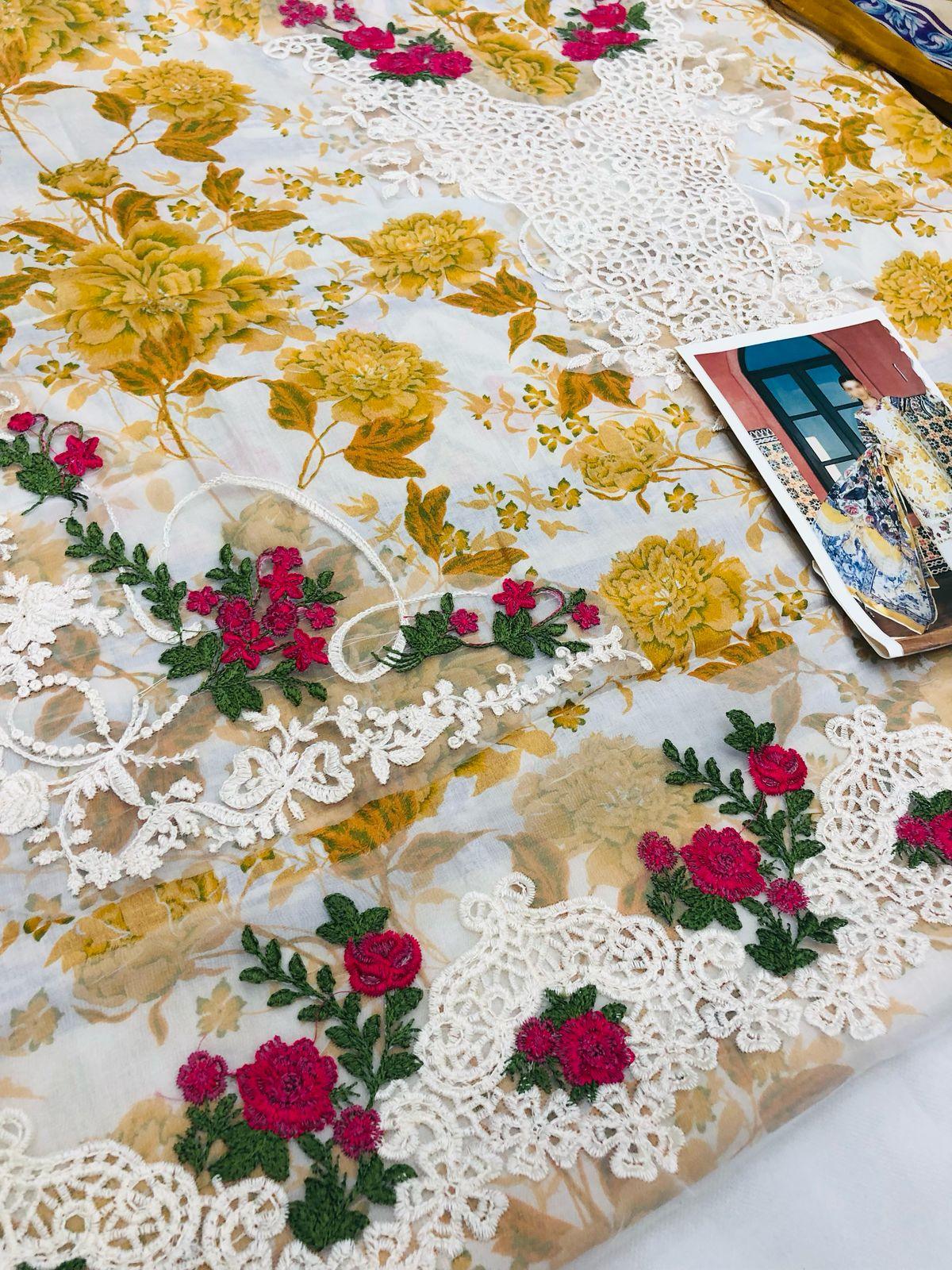 ELAF GOLD DIGITAL LAWN - SR FABRICS