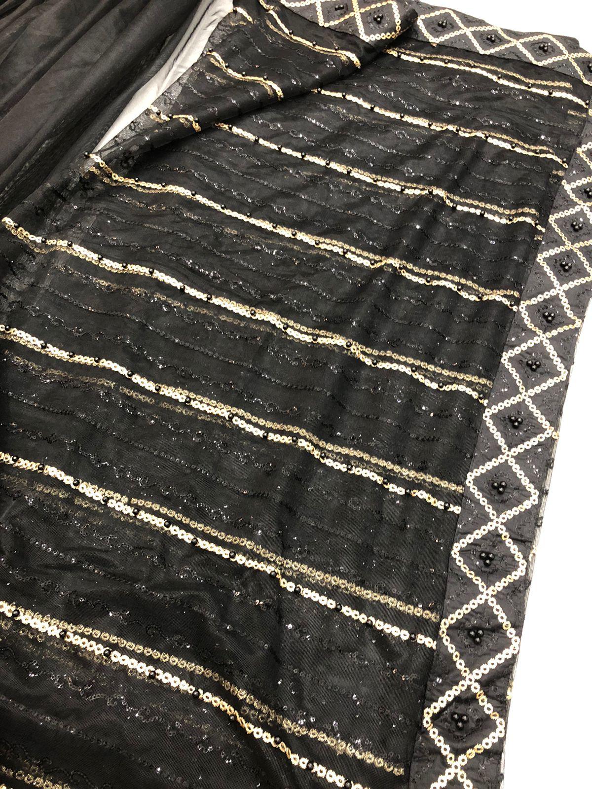 HASEEN BLACK SAREE ONE - SR FABRICS