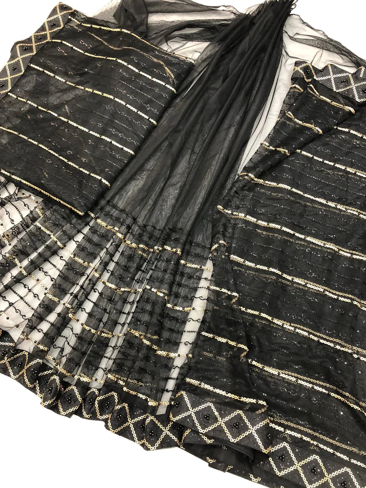 HASEEN BLACK SAREE ONE - SR FABRICS