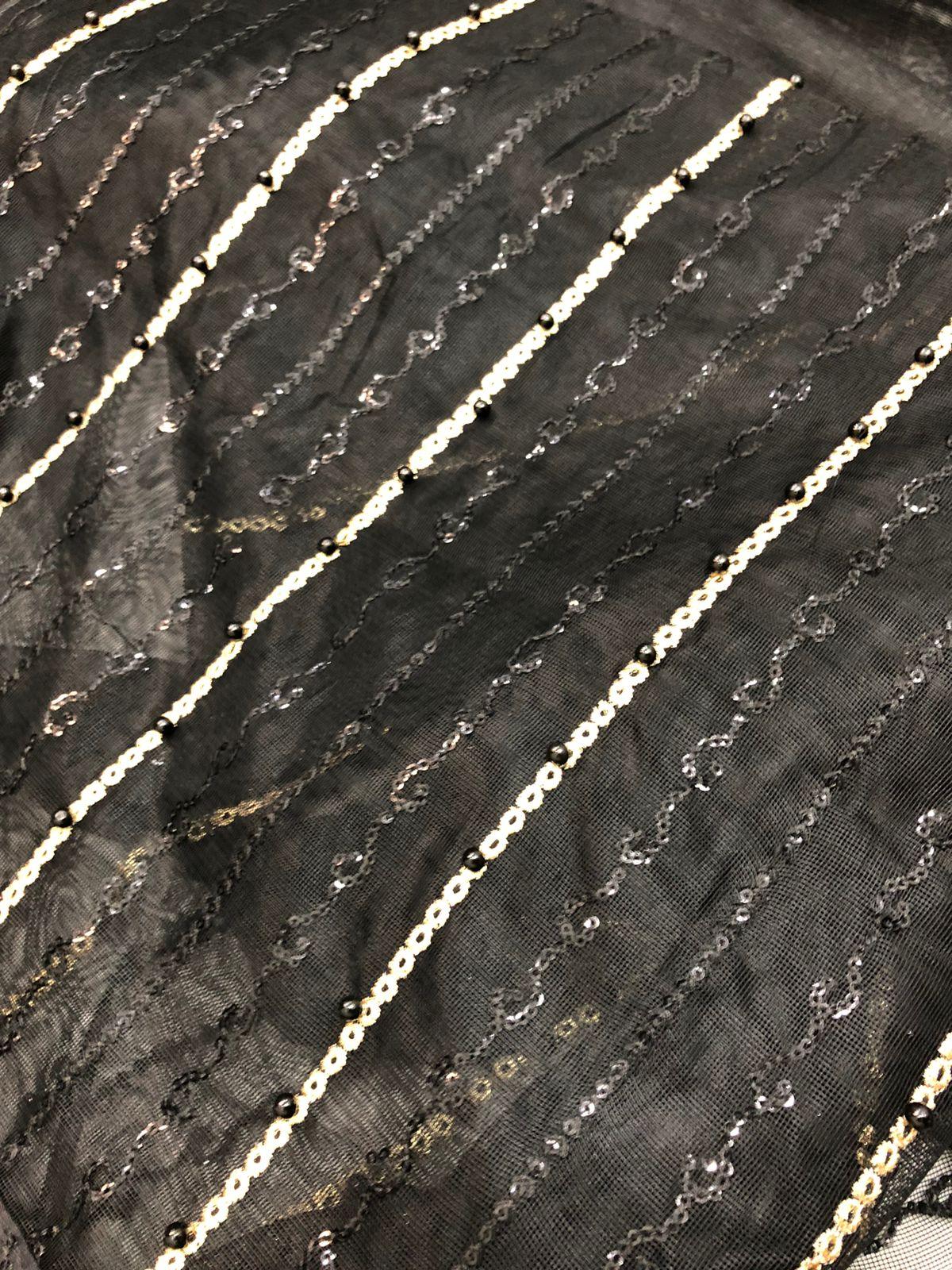 HASEEN BLACK SAREE ONE - SR FABRICS