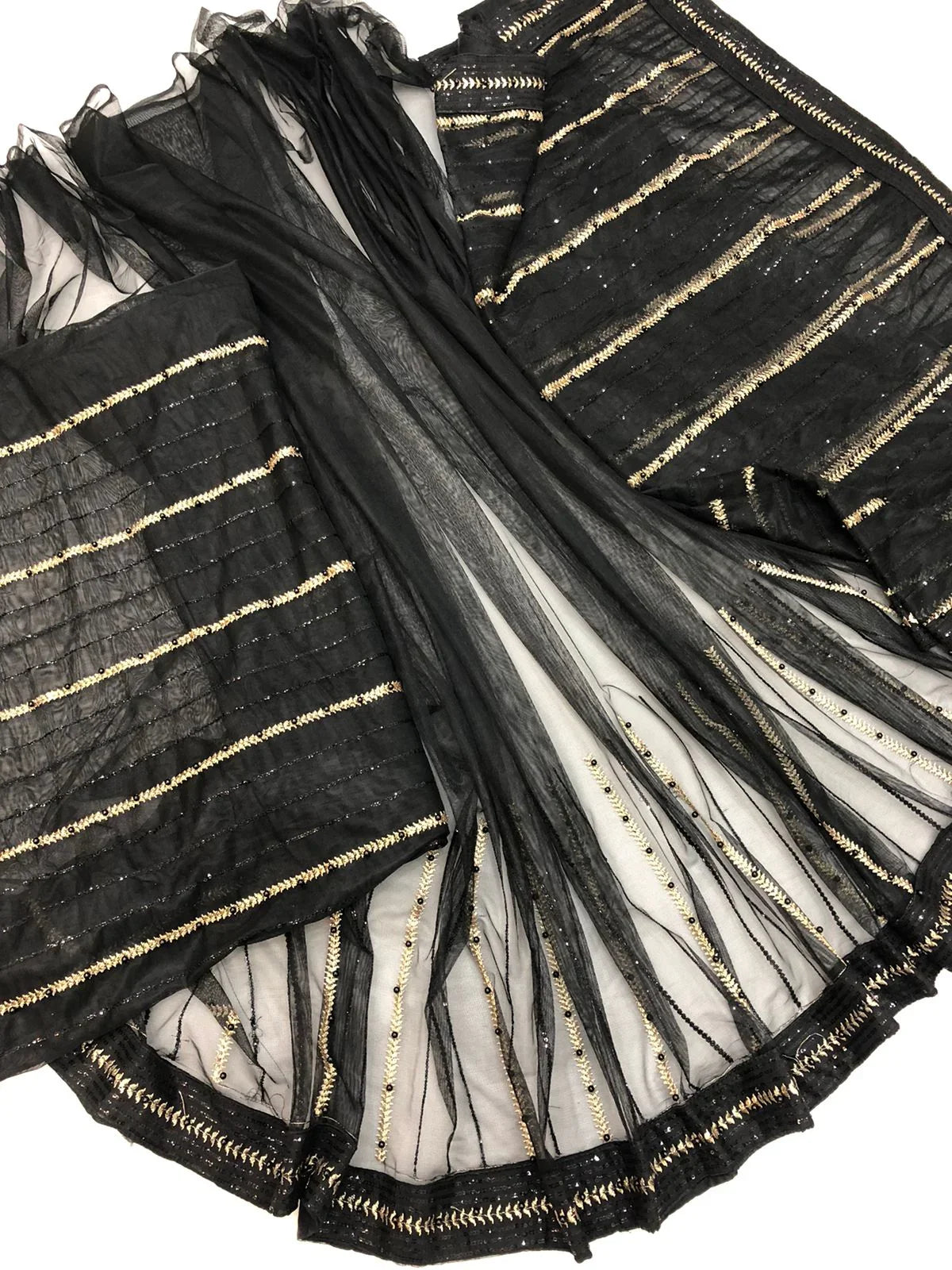HASEEN BLACK SAREE TWO - SR FABRICS