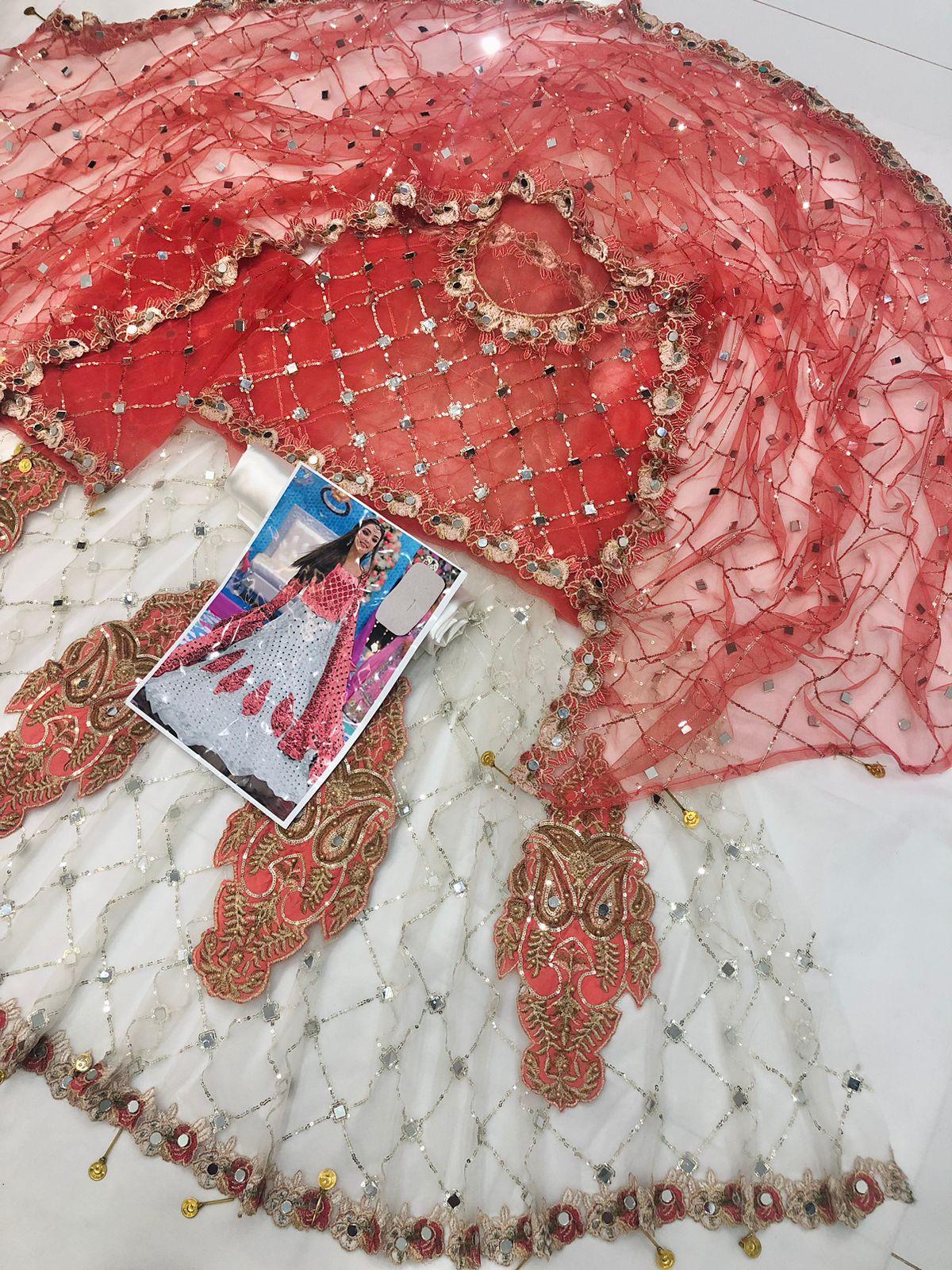 K WHITE PINK NET MAKSI - SR FABRICS