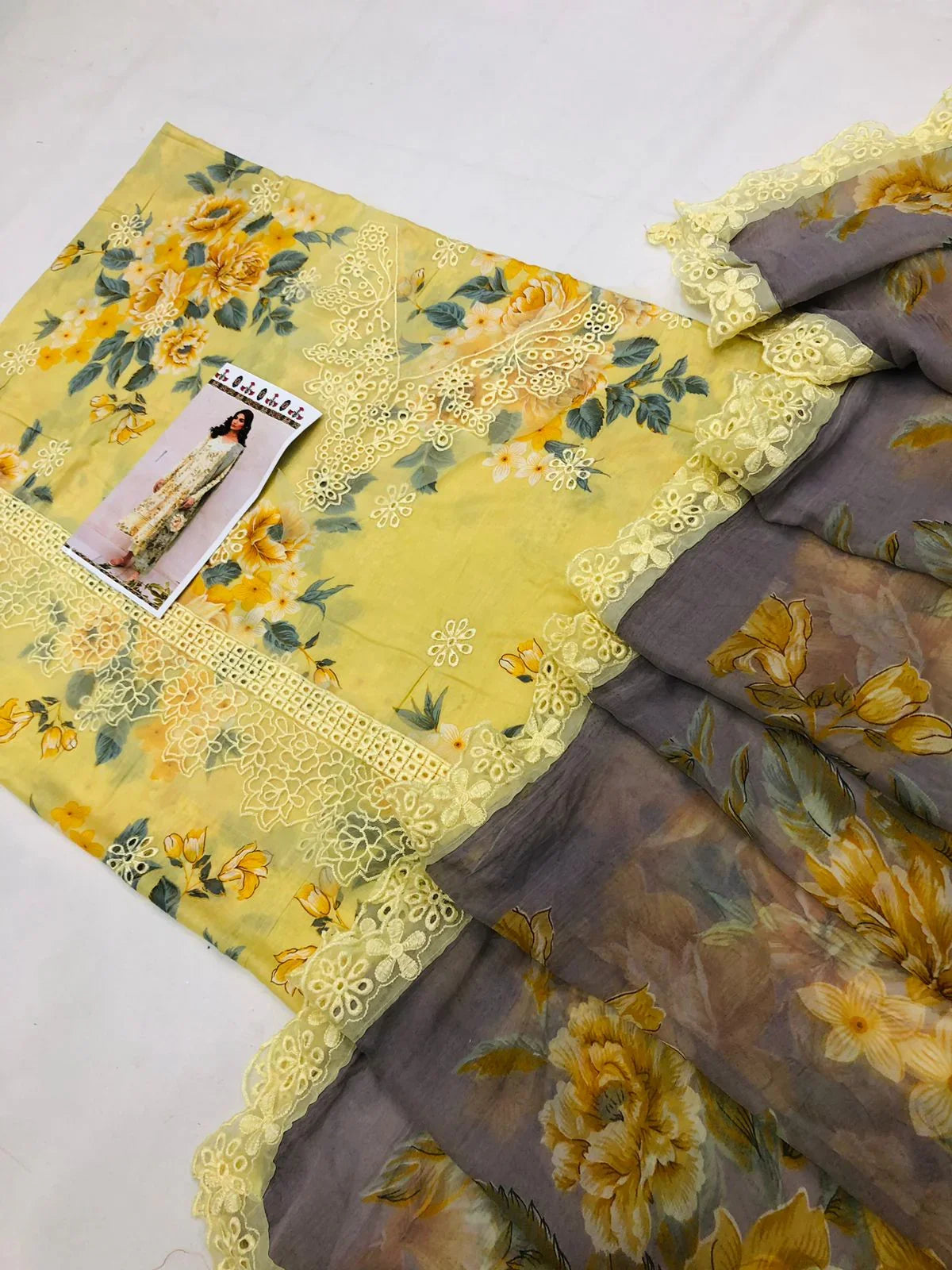LEMON CHICKEN KARI LAWN - SR FABRICS