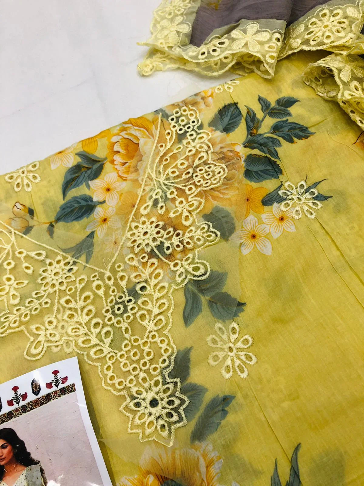 LEMON CHICKEN KARI LAWN - SR FABRICS