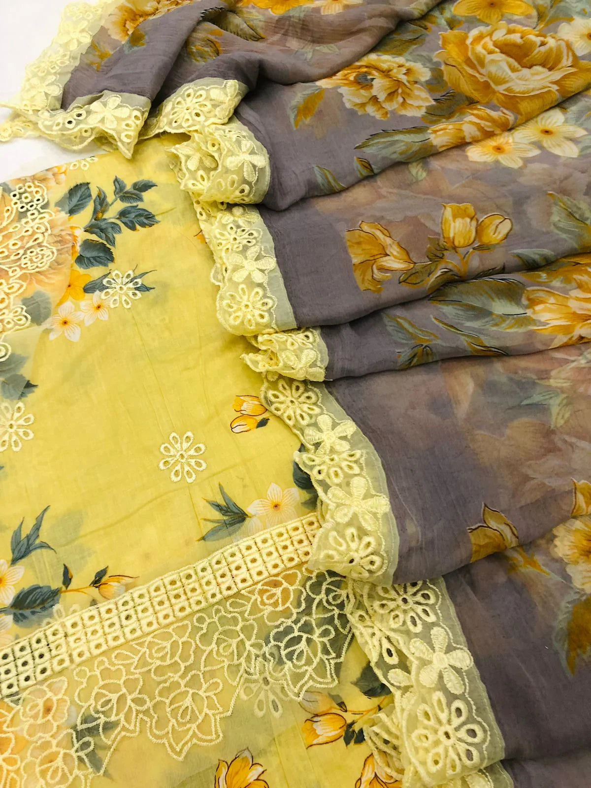 LEMON CHICKEN KARI LAWN - SR FABRICS