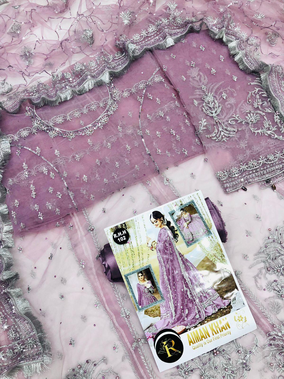 LIGHT PURPLE NET MAKSI - SR FABRICS