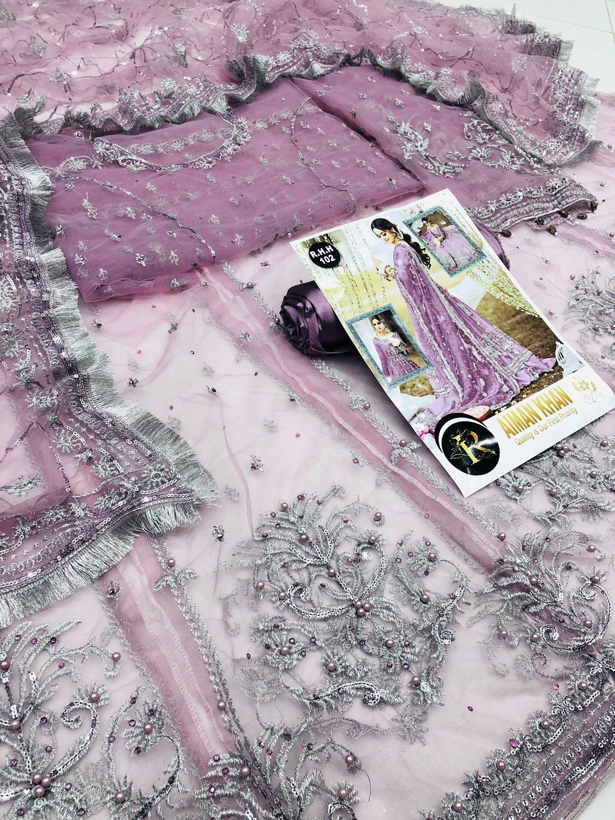 LIGHT PURPLE NET MAKSI - SR FABRICS