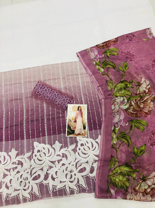 MB 2 TONE LILAC CHICKEN KARI - SR FABRICS