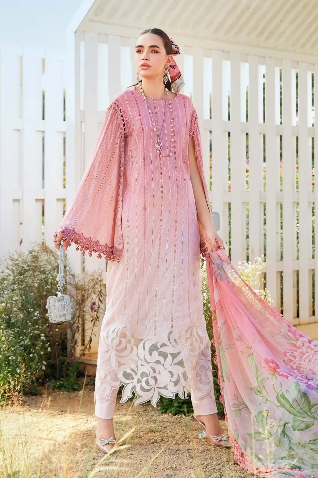 MB 2 TONE PINK CHICKEN KARI - SR FABRICS