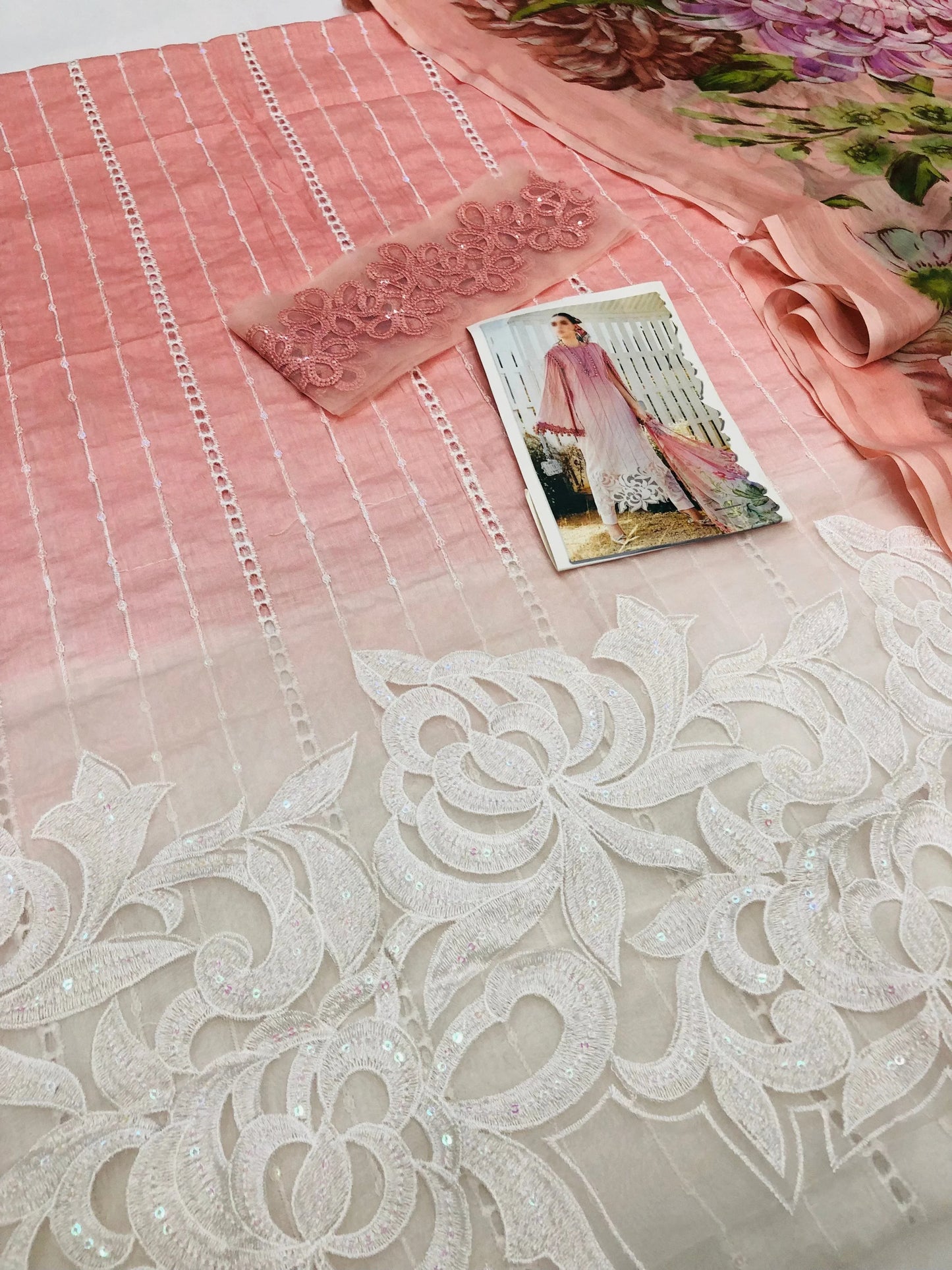 MB 2 TONE PINK CHICKEN KARI - SR FABRICS