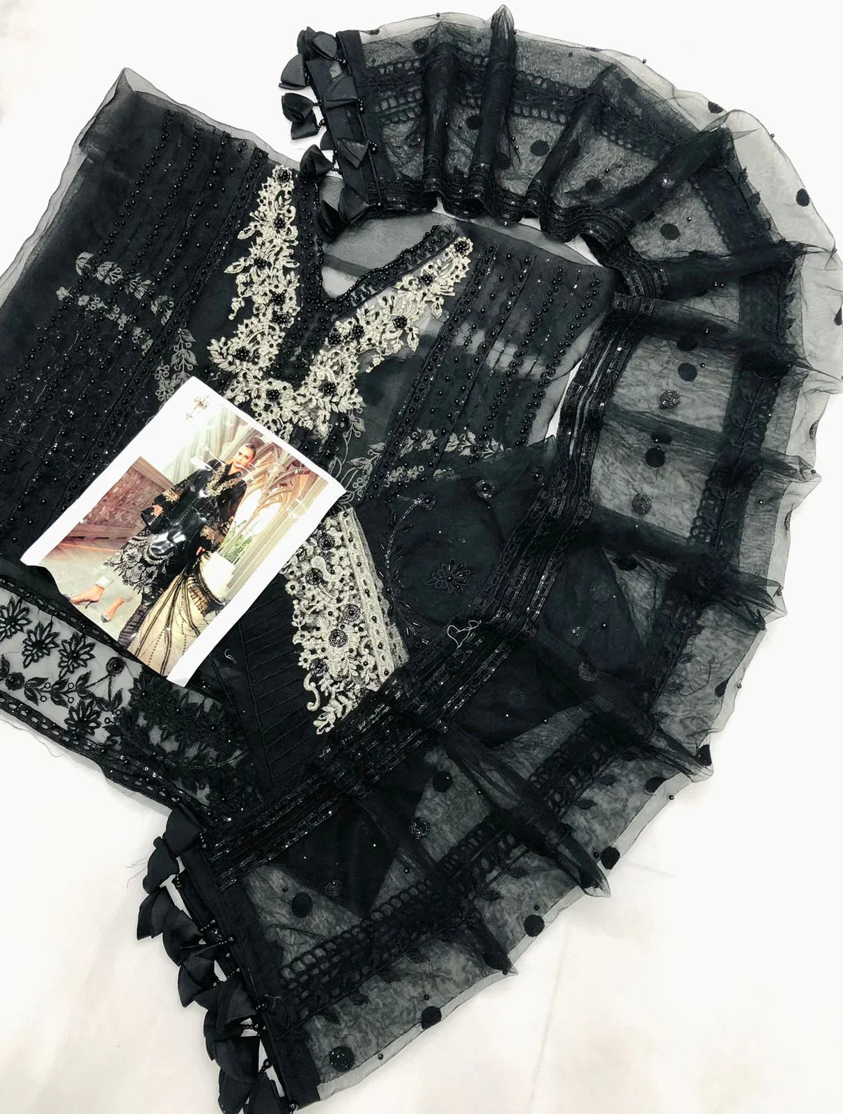 MB BLACK AURGANZA - SR FABRICS