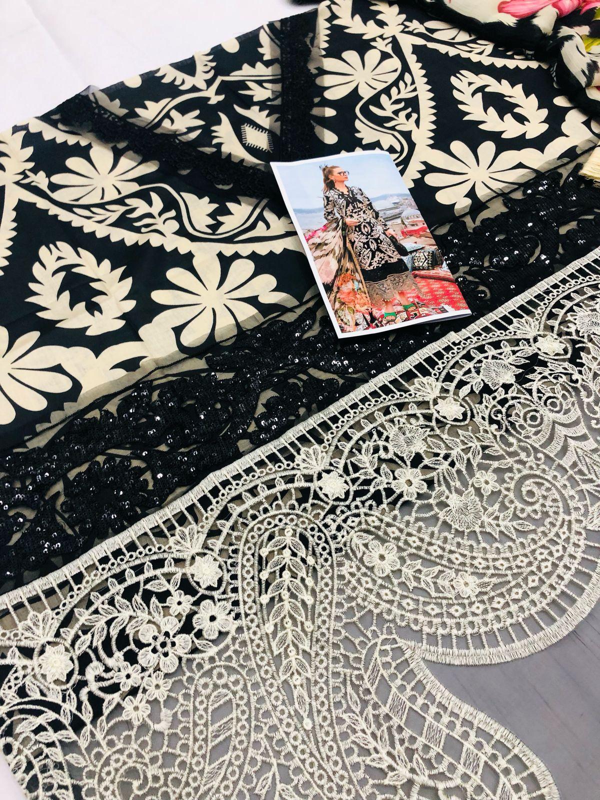MB BLACK ZEBRA DIGITAL LAWN - SR FABRICS