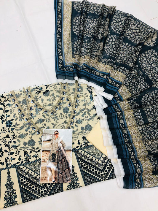 MB CHUNRI DIGITAL LAWN - SR FABRICS