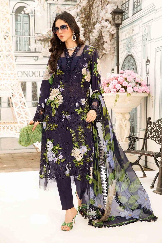MB D - NAVY CHICKEN KARI LAWN - SR FABRICS