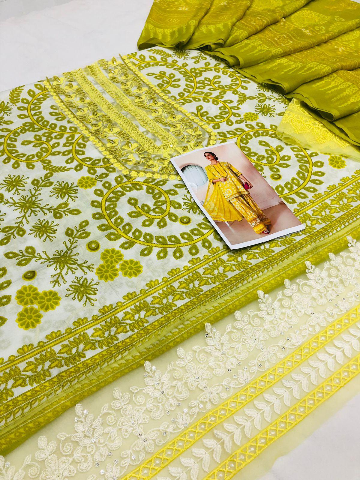 MB G - YELLOW SNAKE LAWN - SR FABRICS