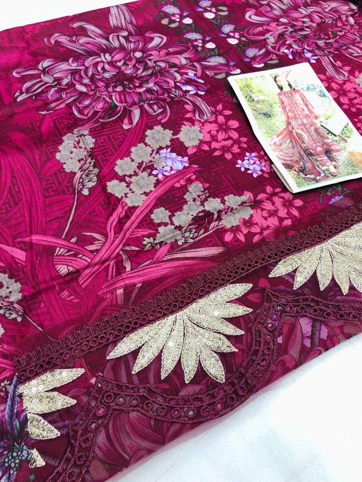 MB HOT PINK DIGITAL LAWN - SR FABRICS