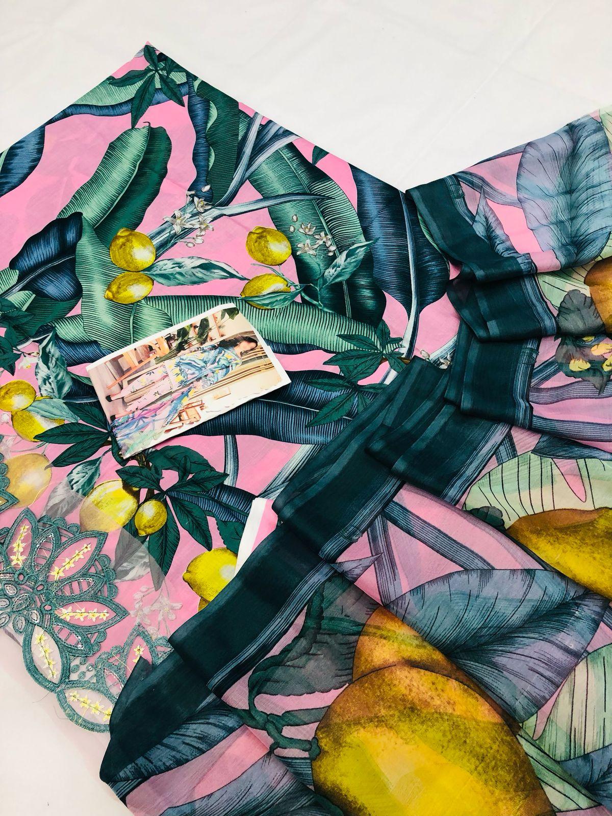 MB PINK LEMON DIGITAL LAWN - SR FABRICS