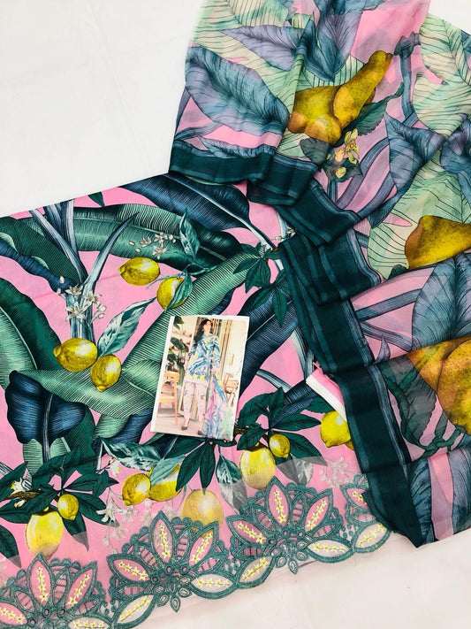 MB PINK LEMON DIGITAL LAWN - SR FABRICS