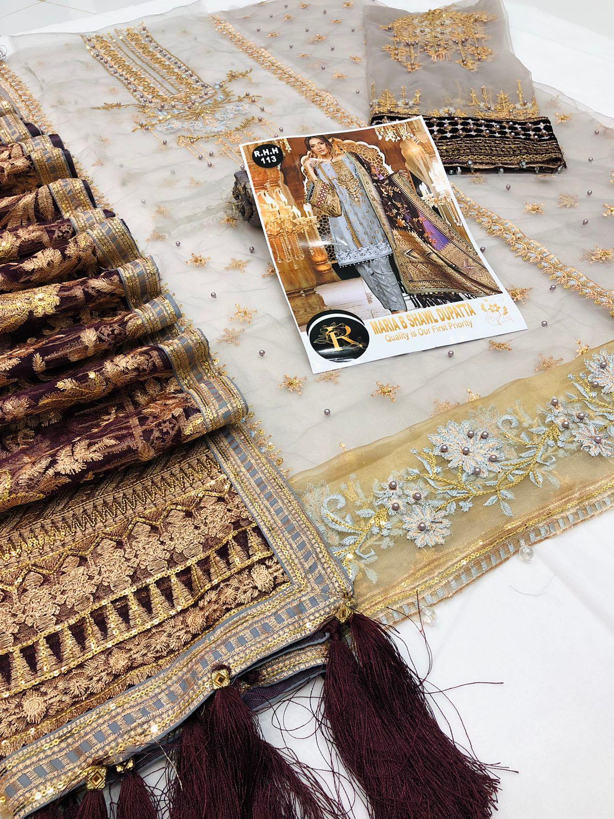 MB SHAWL DUPATTA NET SHALWAR KAMEEZ - SR FABRICS