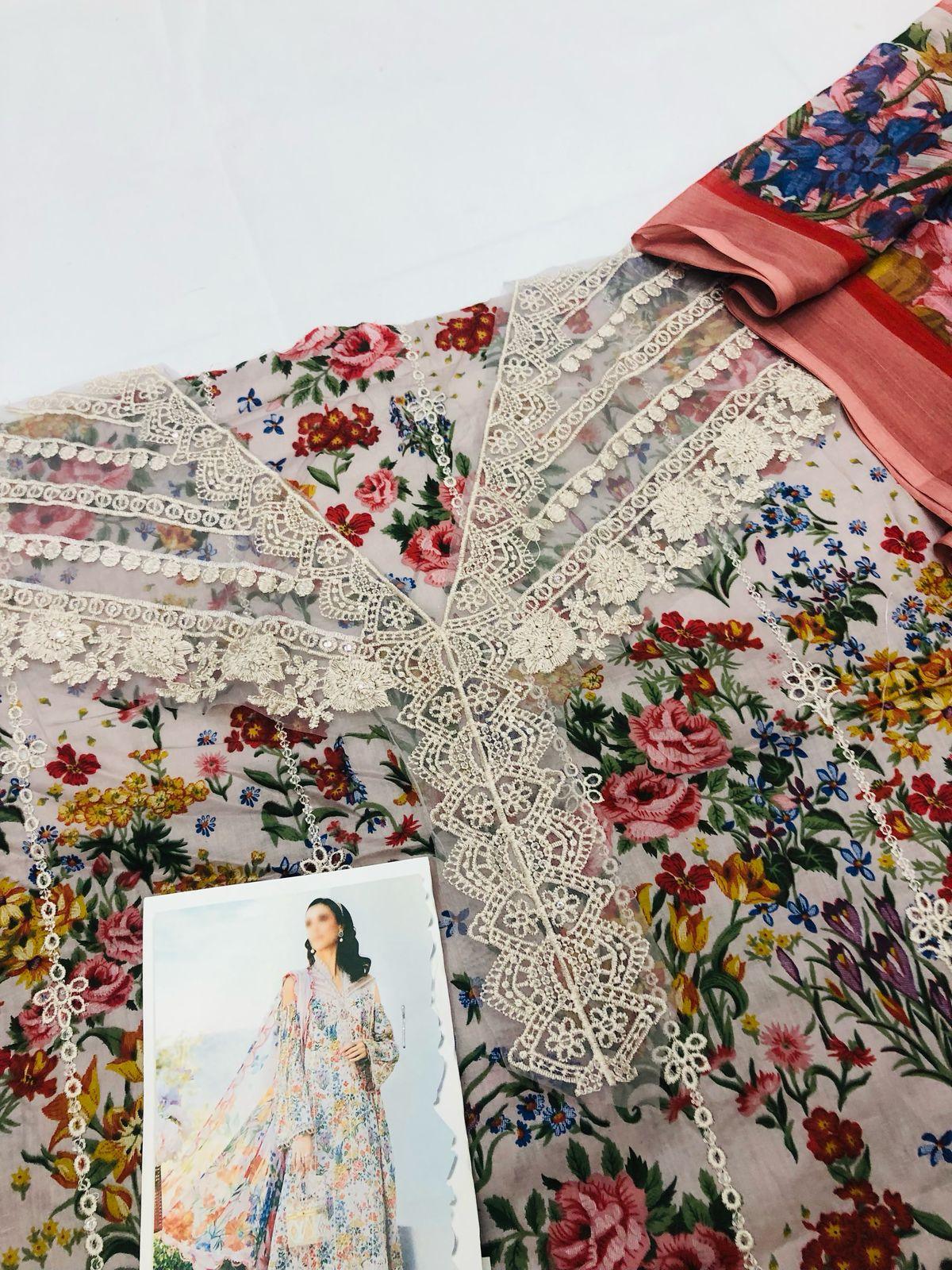MB TEA PINK 7A LAWN - SR FABRICS