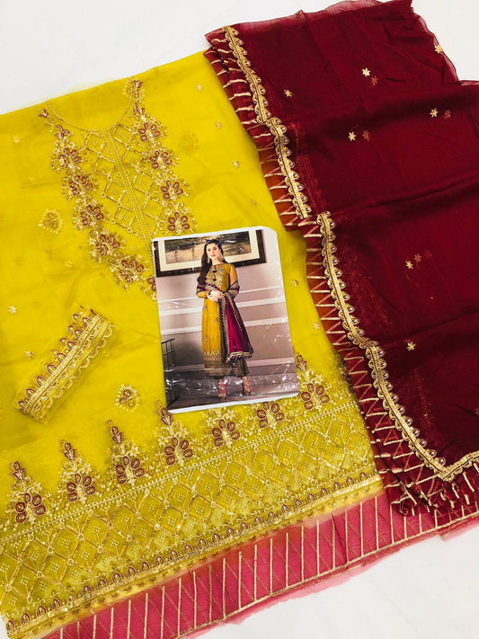 MEHNDI GREEN SHAFOON - SR FABRICS