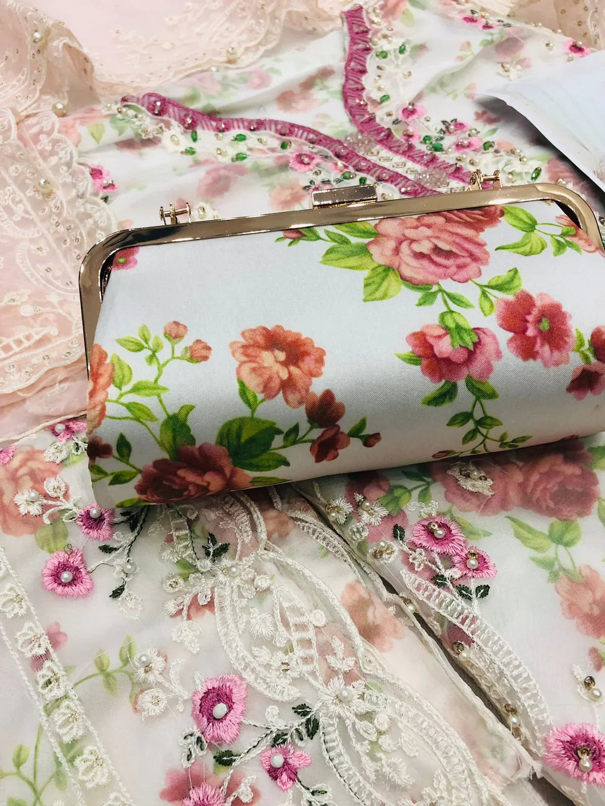 MINA HASSAN AURGANZA PINK - SR FABRICS